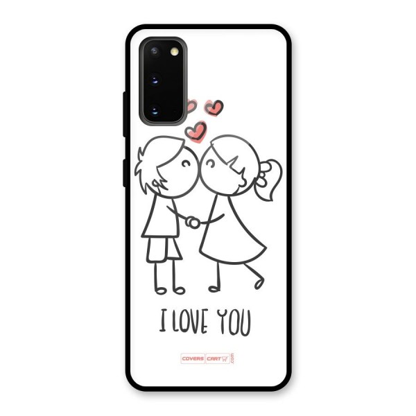 I Love You Glass Back Case for Galaxy S20