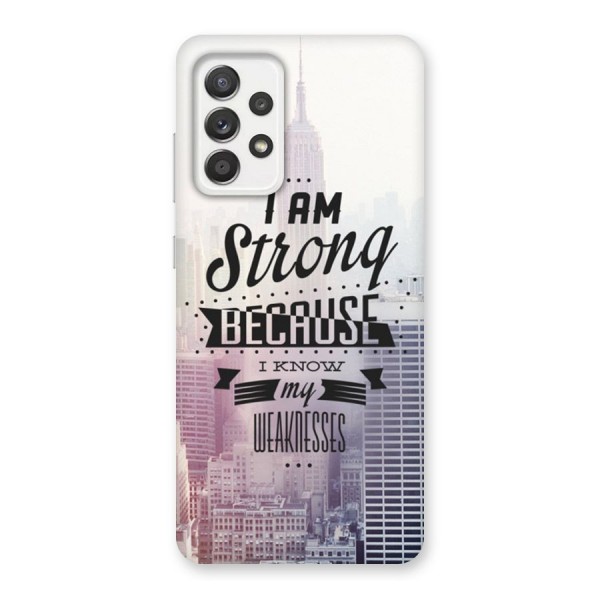 I am Strong Back Case for Galaxy A52