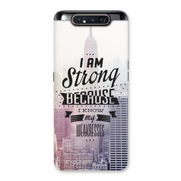 I am Strong Back Case for Galaxy A80