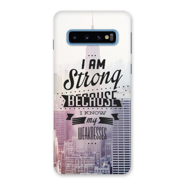 I am Strong Back Case for Galaxy S10