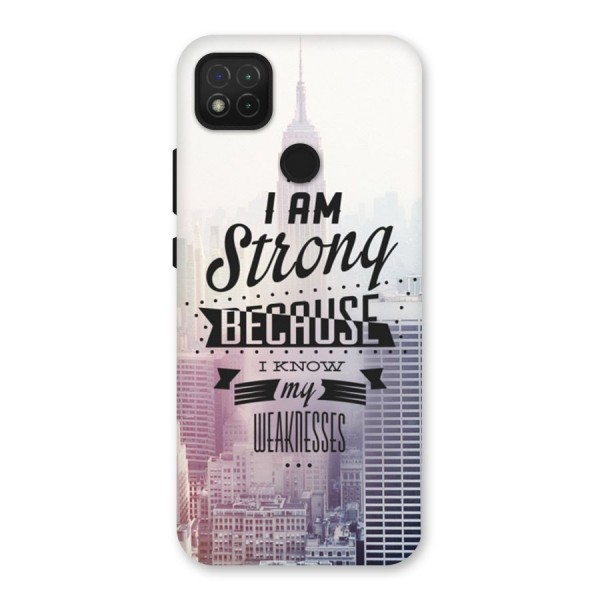 I am Strong Back Case for Redmi 9C