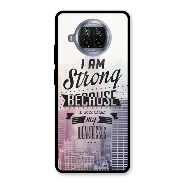 I am Strong Glass Back Case for Mi 10i