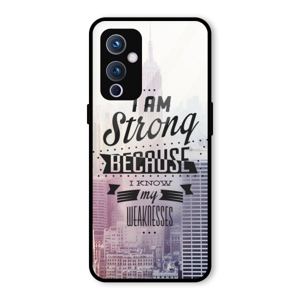 I am Strong Glass Back Case for OnePlus 9