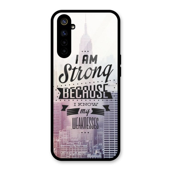 I am Strong Glass Back Case for Realme 6