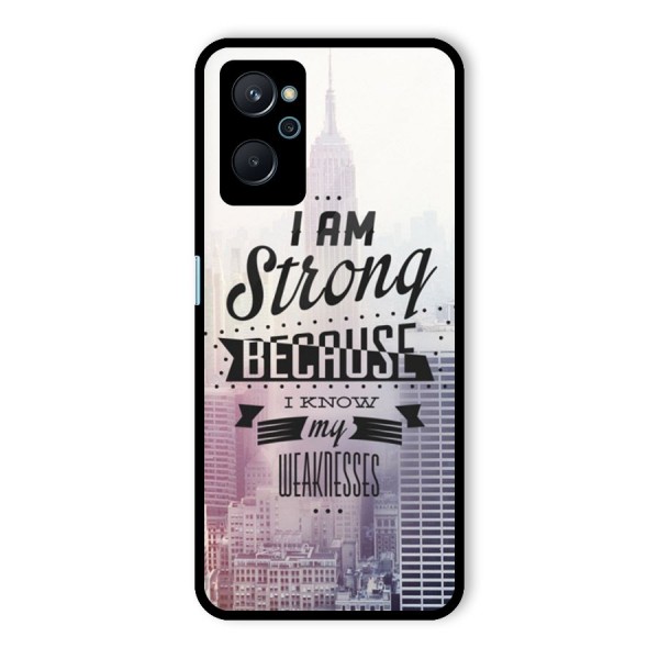 I am Strong Glass Back Case for Realme 9i