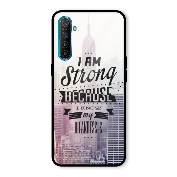 I am Strong Glass Back Case for Realme XT