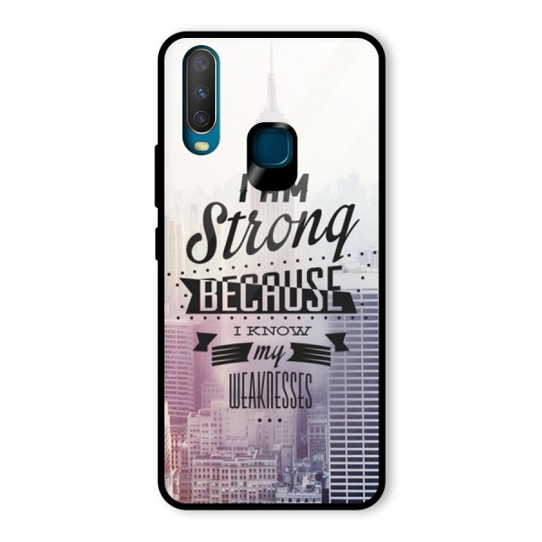 I am Strong Glass Back Case for Vivo Y17