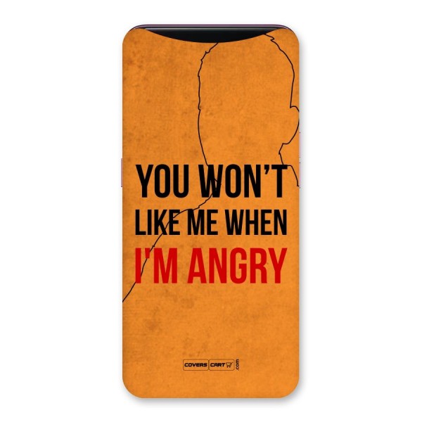 I m Angry Back Case for Oppo Find X