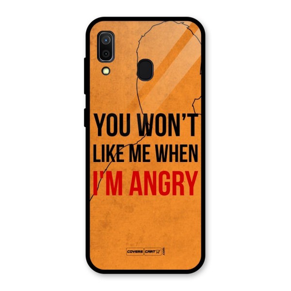 I m Angry Glass Back Case for Galaxy A30