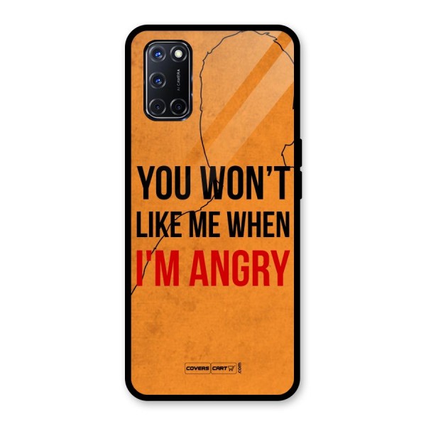 I m Angry Glass Back Case for Oppo A52