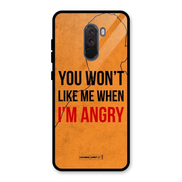 I m Angry Glass Back Case for Poco F1