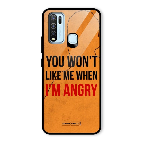 I m Angry Glass Back Case for Vivo Y30