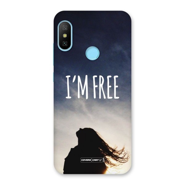 I m Free Back Case for Redmi 6 Pro