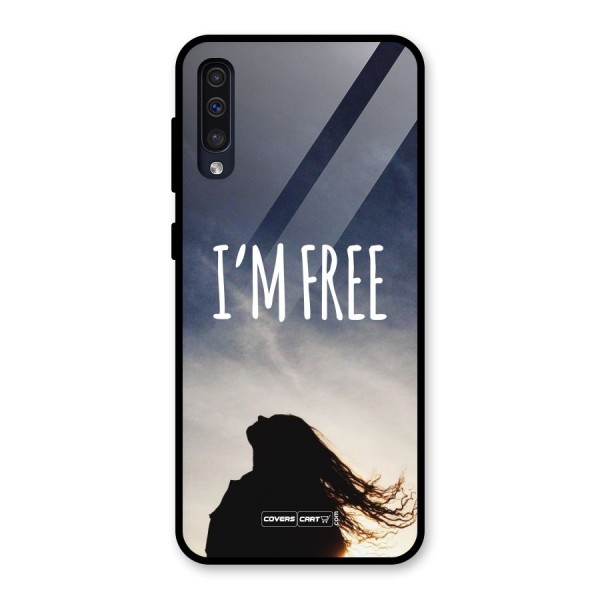 I m Free Glass Back Case for Galaxy A50s