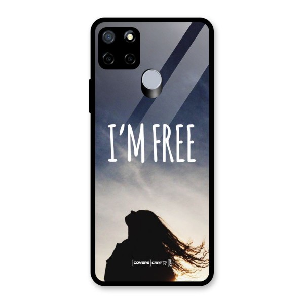 I m Free Glass Back Case for Realme C15