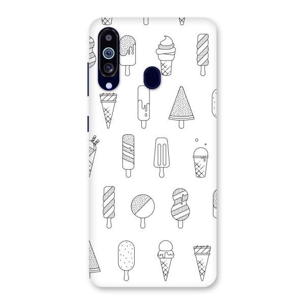 Ice Cream Lines Back Case for Galaxy A60