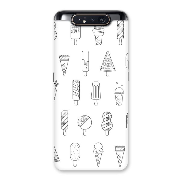 Ice Cream Lines Back Case for Galaxy A80