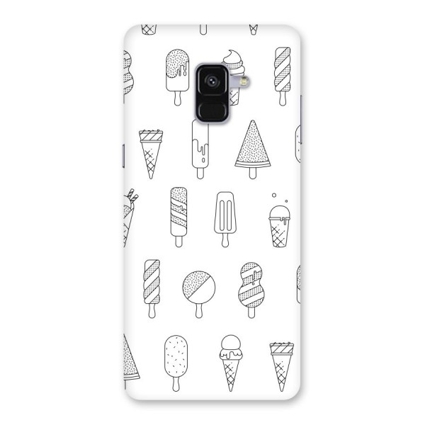 Ice Cream Lines Back Case for Galaxy A8 Plus