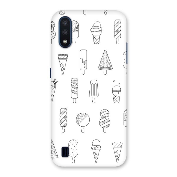 Ice Cream Lines Back Case for Galaxy M01