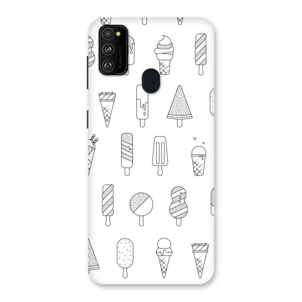 Ice Cream Lines Back Case for Galaxy M21