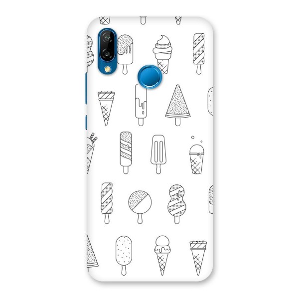 Ice Cream Lines Back Case for Huawei P20 Lite