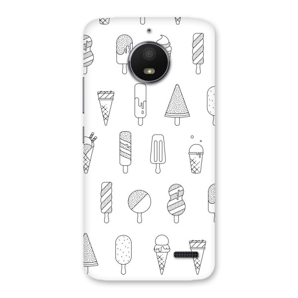 Ice Cream Lines Back Case for Moto E4