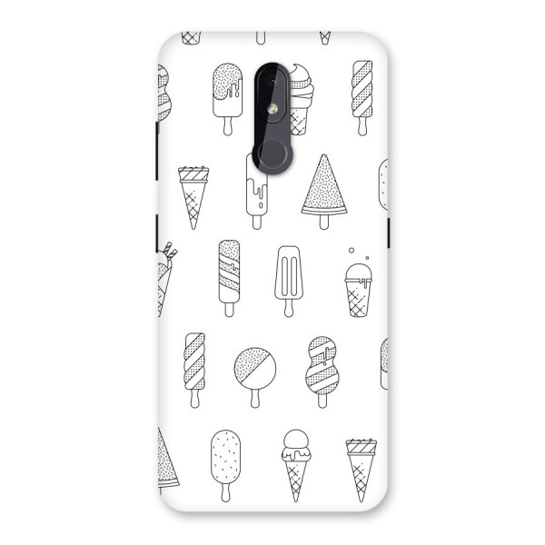 Ice Cream Lines Back Case for Nokia 3.2