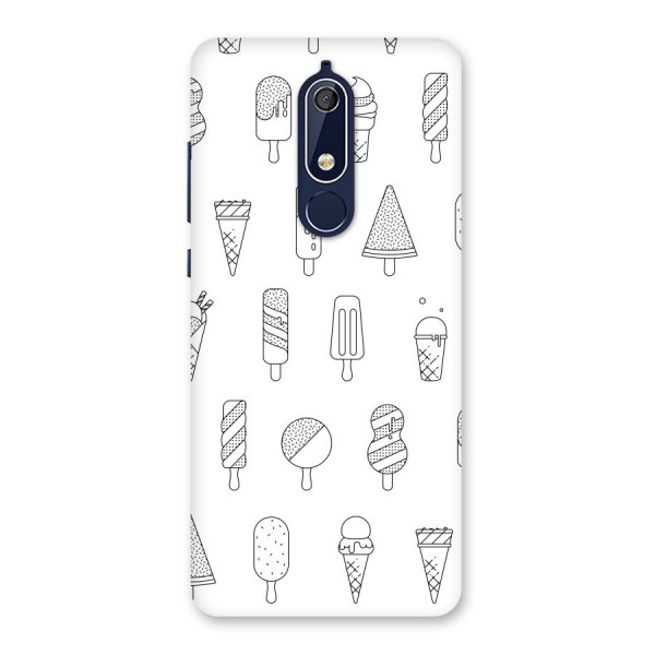 Ice Cream Lines Back Case for Nokia 5.1