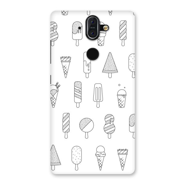 Ice Cream Lines Back Case for Nokia 8 Sirocco