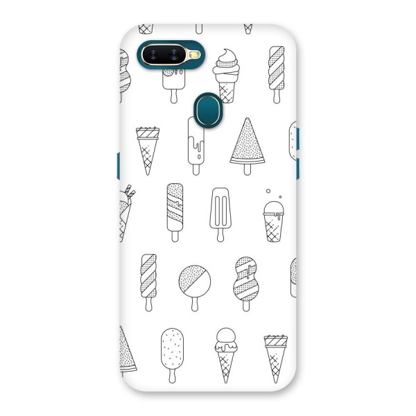 Ice Cream Lines Back Case for Oppo A12