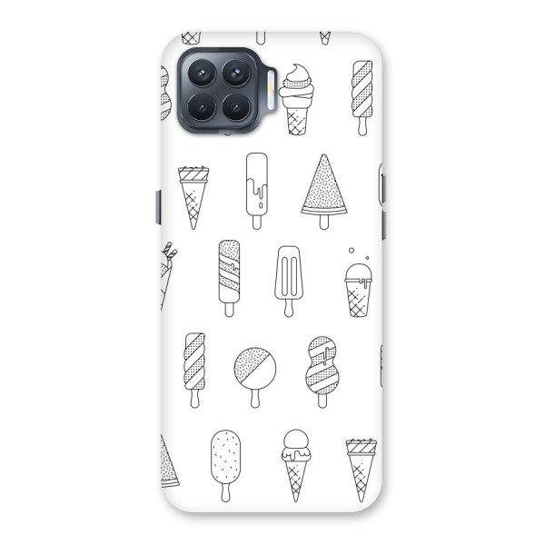 Ice Cream Lines Back Case for Oppo F17 Pro