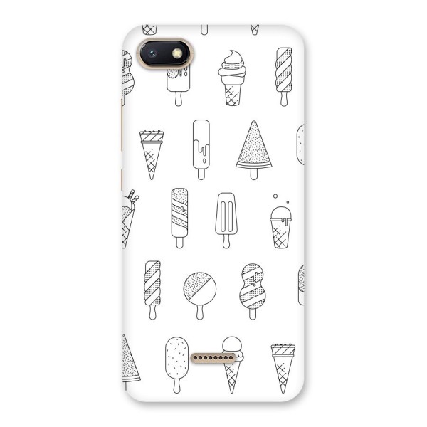 Ice Cream Lines Back Case for Redmi 6A