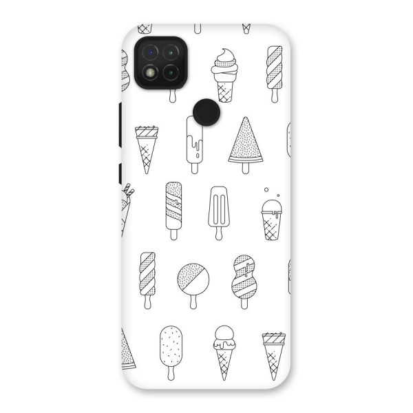 Ice Cream Lines Back Case for Redmi 9C