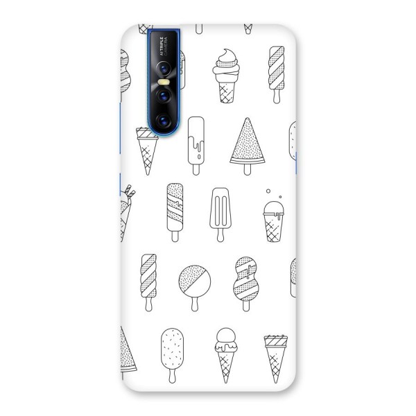 Ice Cream Lines Back Case for Vivo V15 Pro