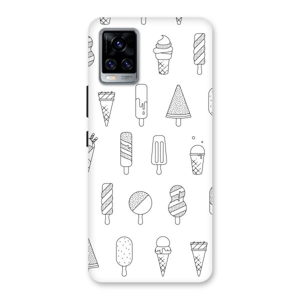 Ice Cream Lines Back Case for Vivo V20 Pro