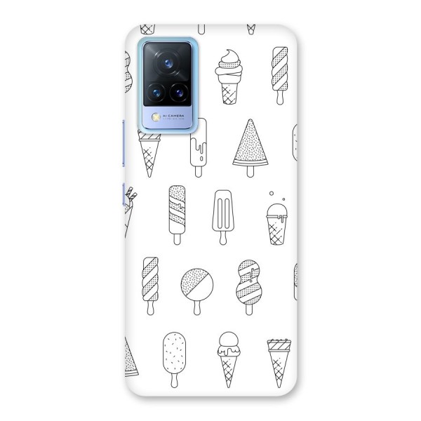 Ice Cream Lines Back Case for Vivo V21 5G