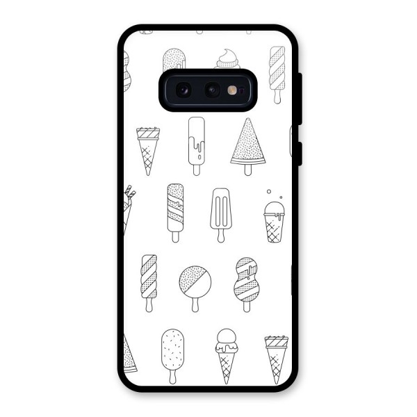 Ice Cream Lines Glass Back Case for Galaxy S10e