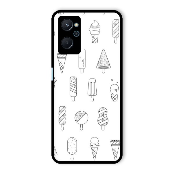 Ice Cream Lines Glass Back Case for Realme 9i