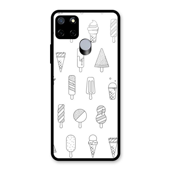 Ice Cream Lines Glass Back Case for Realme C12