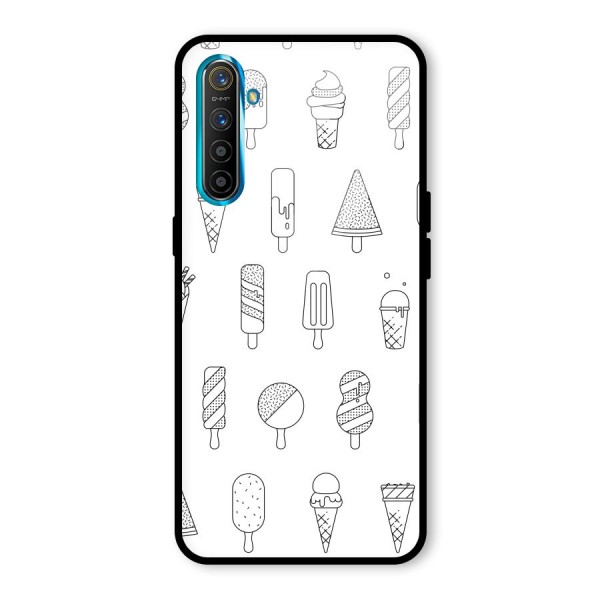 Ice Cream Lines Glass Back Case for Realme XT