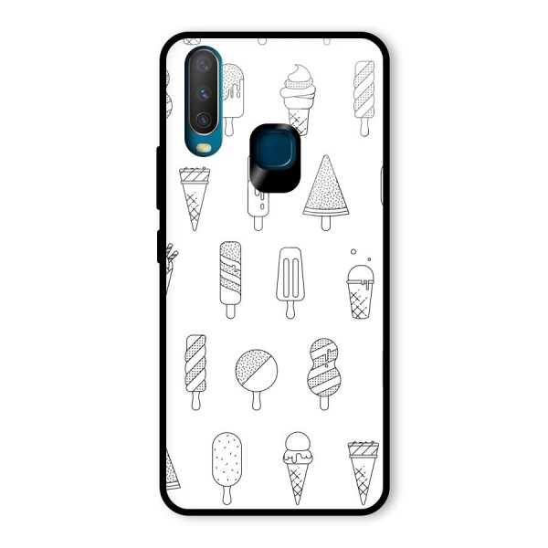 Ice Cream Lines Glass Back Case for Vivo Y12