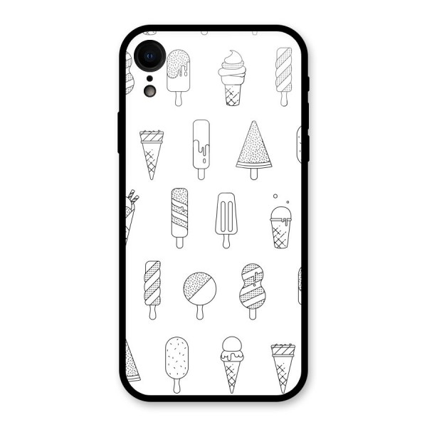 Ice Cream Lines Glass Back Case for XR