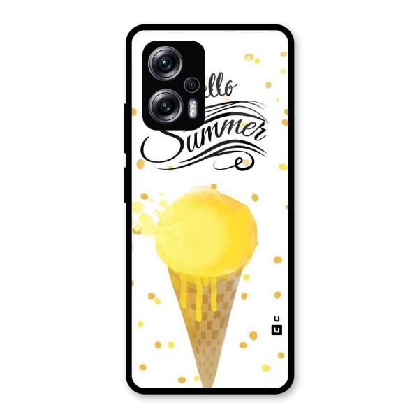 Ice Cream Summer Glass Back Case for Redmi K50i