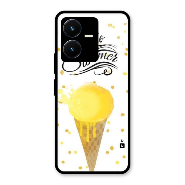 Ice Cream Summer Glass Back Case for Vivo Y22