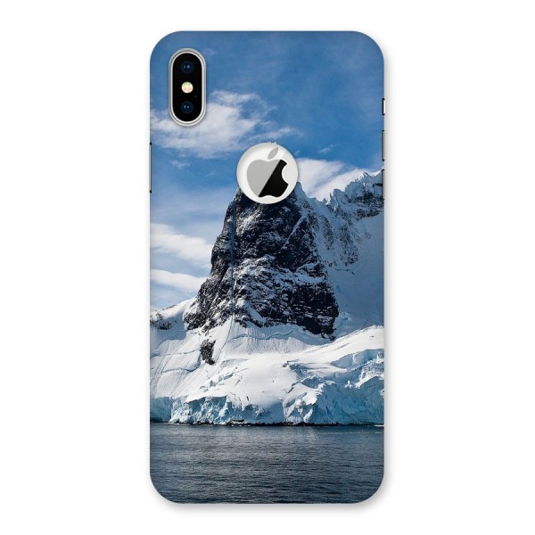 Ice Mountains Back Case for iPhone XS Logo Cut