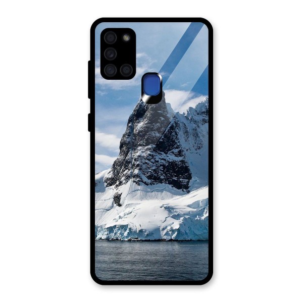 Ice Mountains Glass Back Case for Galaxy A21s