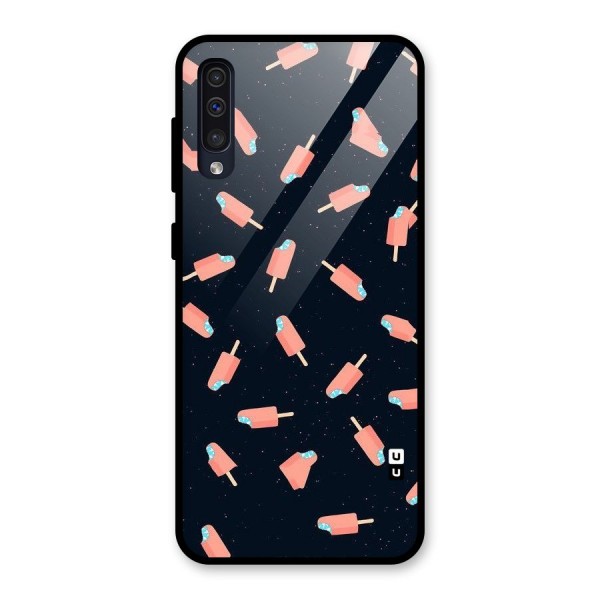 Icy Pattern Glass Back Case for Galaxy A50s