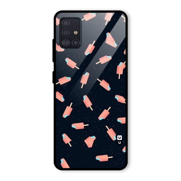 Icy Pattern Glass Back Case for Galaxy A51