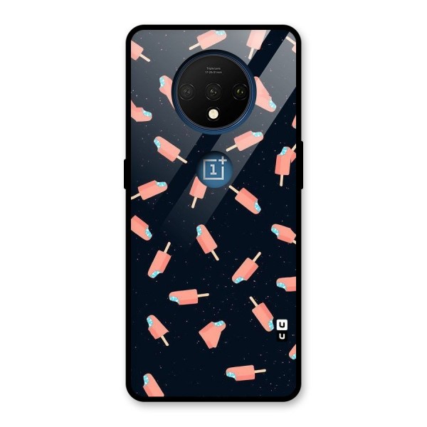 Icy Pattern Glass Back Case for OnePlus 7T