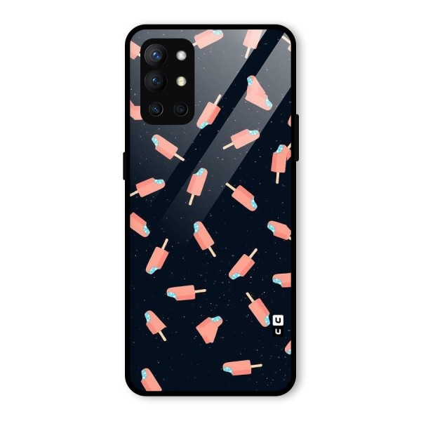 Icy Pattern Glass Back Case for OnePlus 9R